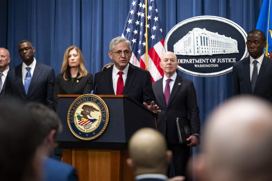 Department of Justice press conference in Washington, D.C.